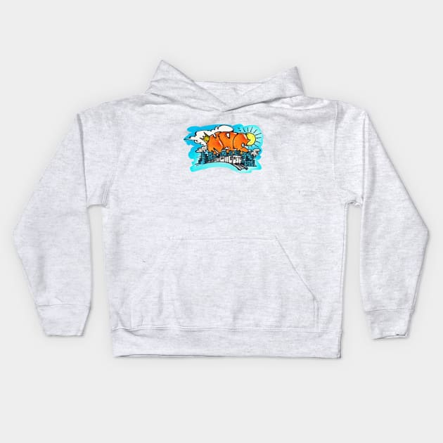 NYC Represent Kids Hoodie by Lampaworks Inc.